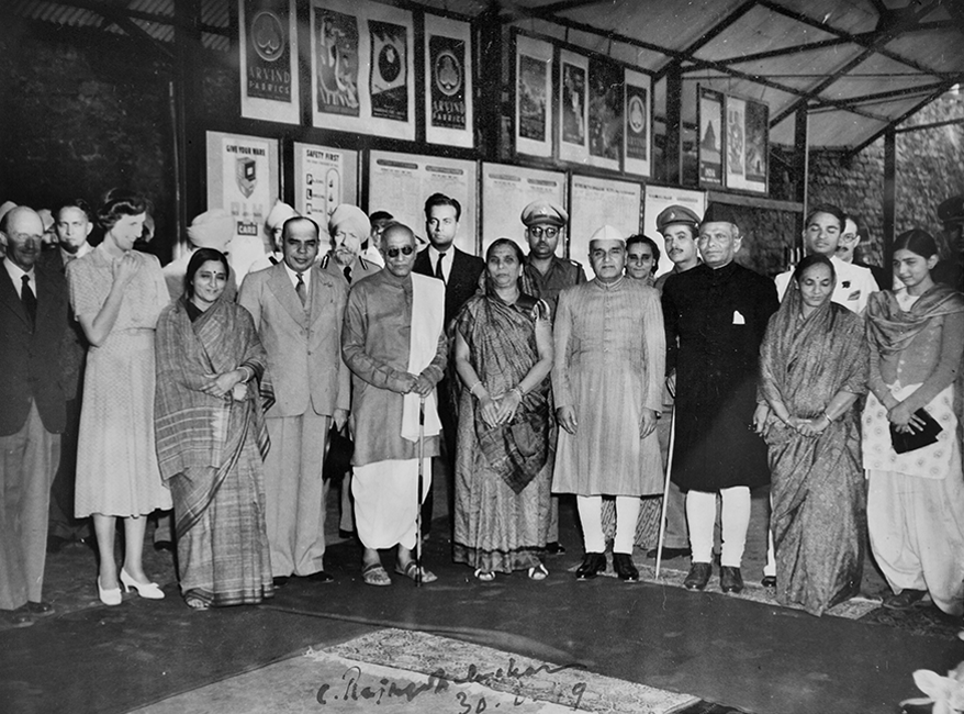 Group photograph with Shri C. Rajagopalachari as First Governor General of Independent India, with his autograph, dated 30-6-1949. N C Mehta with his wife Shantaben, second and third from the right